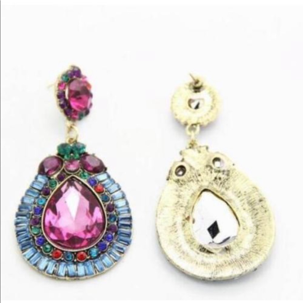 Betsey Johnson Vintage Blue & Purple Earrings